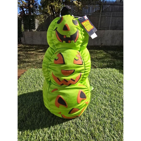 Vtg Dan Dee Totally Ghoul Squishy Stack Jack O Lantern 14" Plush Bean Bag NWT - Picture 1 of 9